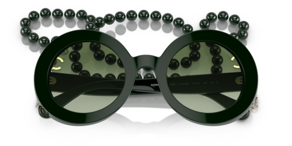 Lunettes de soleil Chanel CH5489 17028E - Dark green & gold 51