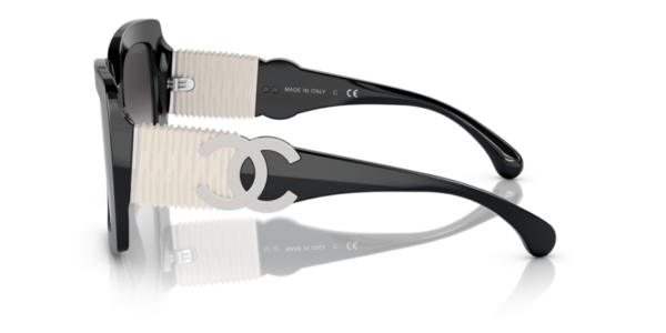 Lunettes de soleil Chanel CH5474Q 1082S6 - Noir 52 – Image 3