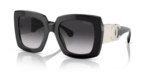 Lunettes de soleil Chanel CH5474Q 1082S6 - Noir 52 – Image 2