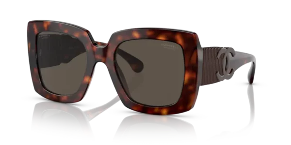 Lunettes de soleil Chanel CH5474Q 116483 - Havana 52 – Image 2