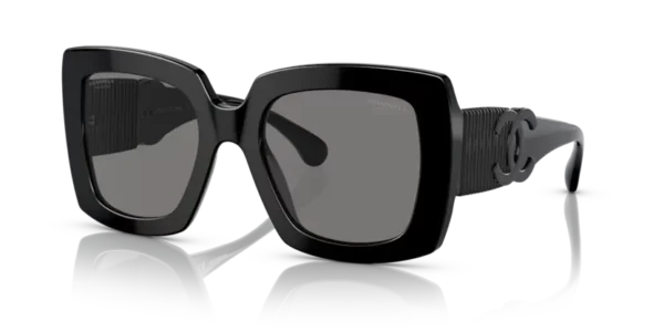 Lunettes de soleil Chanel CH5474Q C888T8 - Noir  52 – Image 3