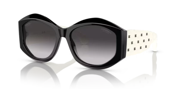 Lunettes de soleil Chanel CH5486 1656S8 - Black & white 56 – Image 2