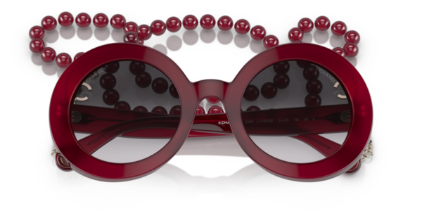 Lunettes de soleil Chanel CH5489 17028E - 1720S6 - Burgundy & gold 51