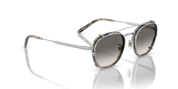 Lunettes de soleil Oliver Peoples OV1316TM - Lilletto 503611 - Silver/taupe smoke 48 – Image 2