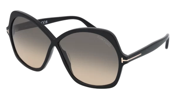 Lunettes de soleil Tom-ford FT1013 ROSEMIN 01B - noir brillant 64 – Image 2