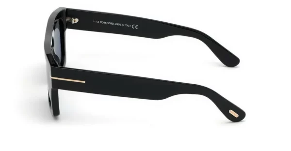 Lunettes de soleil Tom-ford FT0711 FAUSTO 01A - noir brillant 53 – Image 3