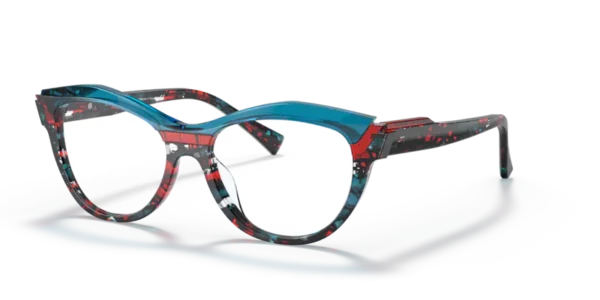 Lunettes de vue Alain Mikli A03128 - Sarlot 009 - Mosaïque rouge bleu/rouge/ bleu 53 – Image 6