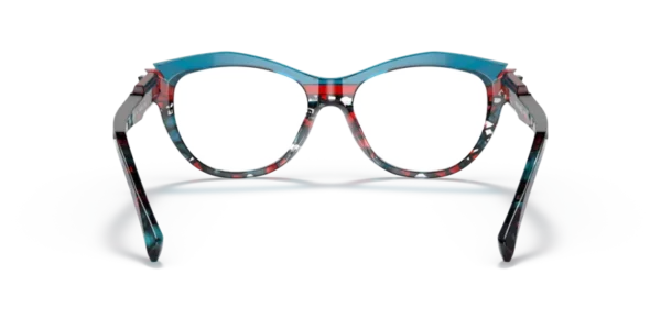 Lunettes de vue Alain Mikli A03128 - Sarlot 009 - Mosaïque rouge bleu/rouge/ bleu 53 – Image 3
