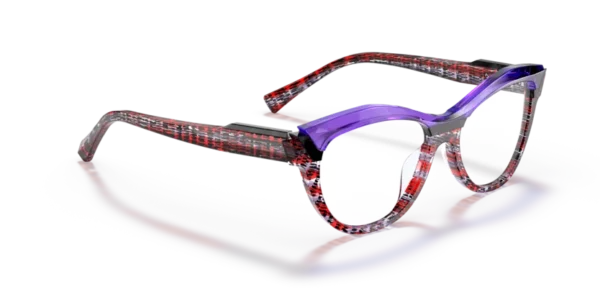 Lunettes de vue Alain Mikli A03128 - Sarlot 002 - Pourpre rouge/noir mikli/violet 53 – Image 4