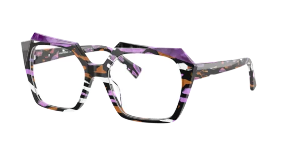 Lunettes de vue Alain Mikli A03121 - Bastina 002 - Vitrail pourpre/noir/violet 54