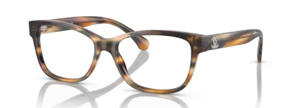 Lunettes de vue Chanel CH3449B C1735 - Écaille de tortue verte 53 – Image 2