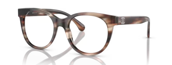 Lunettes de vue Chanel CH3450B C1727 - Brown tortoise & grey 51 – Image 2