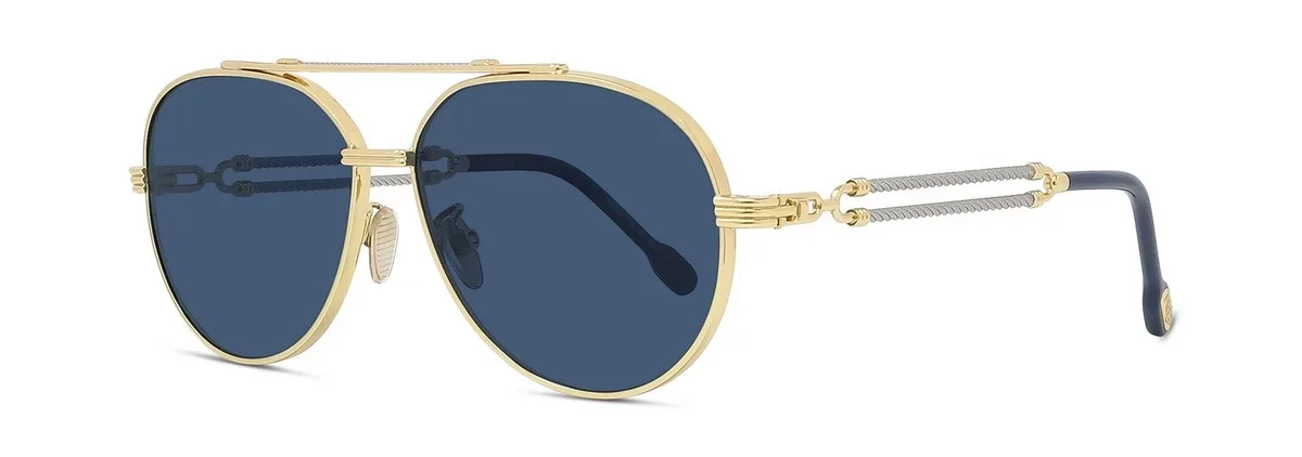 Lunettes de vue Fred FG40062U 30V - Metal Or Endura Brillant, Verres Bleu Polarisé