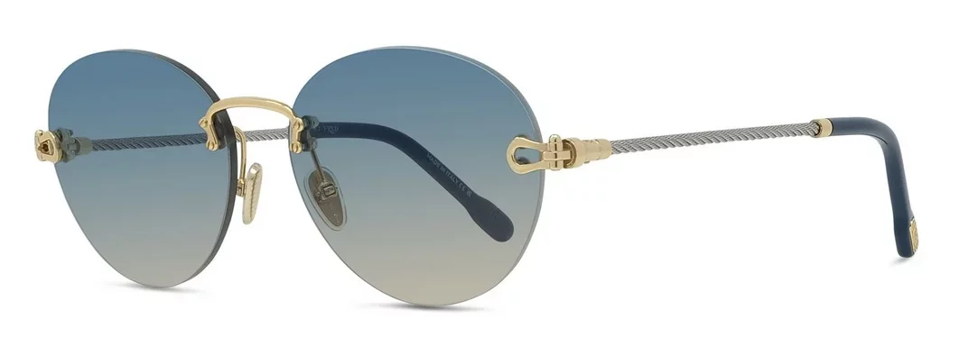 Lunettes de vue Fred FG40079U 30V - Metal Or Endura Brillant, Verres Bleu Polarisé