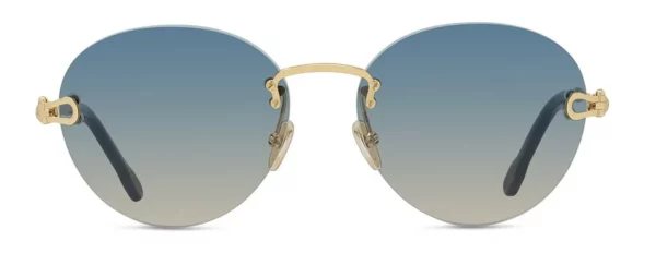 Lunettes de soleil Fred Force10 FG40079U 30W - Metal Or Endura Brillant, Verres Bleu Dégradé Organique