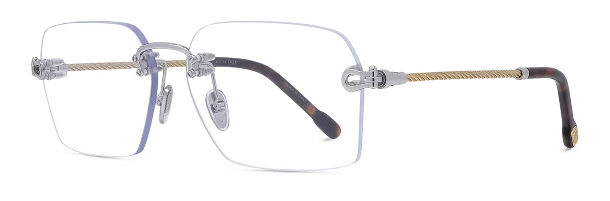Lunettes de vue Fred FG50075U 016 - Metal Palladium Brillant