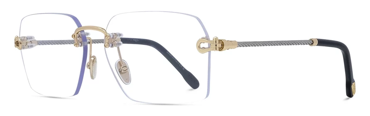 Lunettes de vue fred FG50075U 032 metal or clair brillant