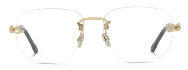 Lunettes de vue Fred FG50080U 030 -  Metal Or Endura Brillant – Image 2