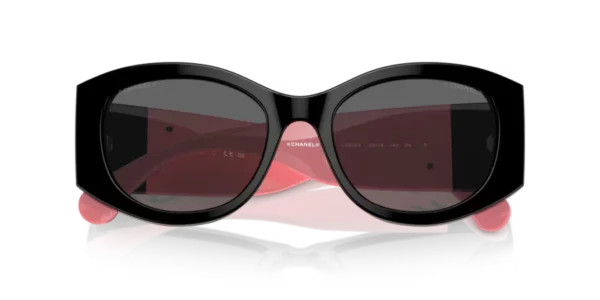 Lunettes de soleil Chanel CH5524 -C535S4 - Noir et Rose 53
