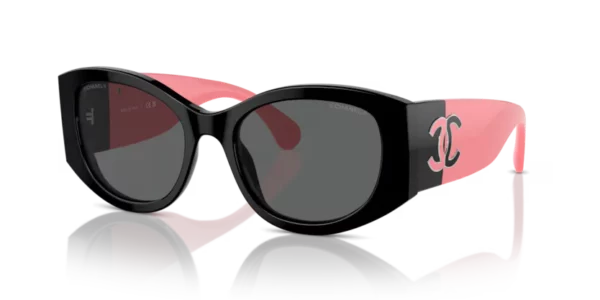 Lunettes de soleil Chanel CH5524 -C535S4 - Noir et Rose 53