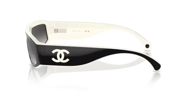 Lunettes de soleil Chanel CH6057 -C1656S6 - Noir et Blanc S