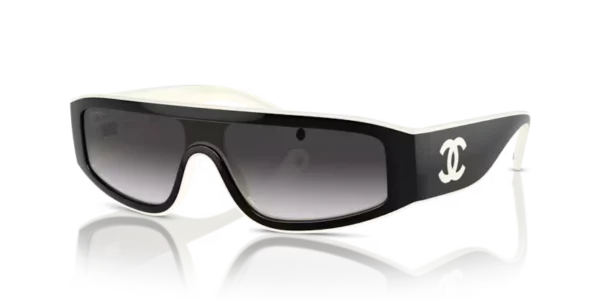 Lunettes de soleil Chanel CH6057 -C1656S6 - Noir et Blanc S