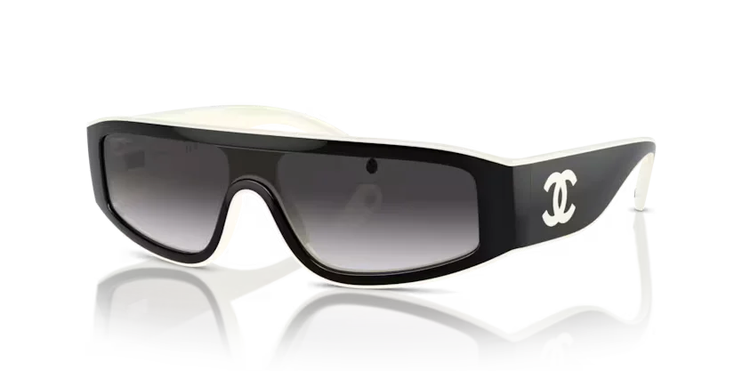 Lunettes de soleil Chanel CH6057 -C1656S6 - Noir et Blanc S