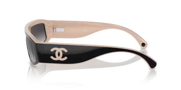 Lunettes de soleil Chanel CH6057 - C534S6 - Noir et Beige S