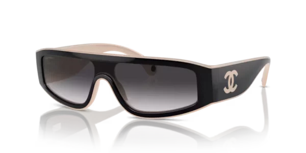 Lunettes de soleil Chanel CH6057 - C534S6 - Noir et Beige S