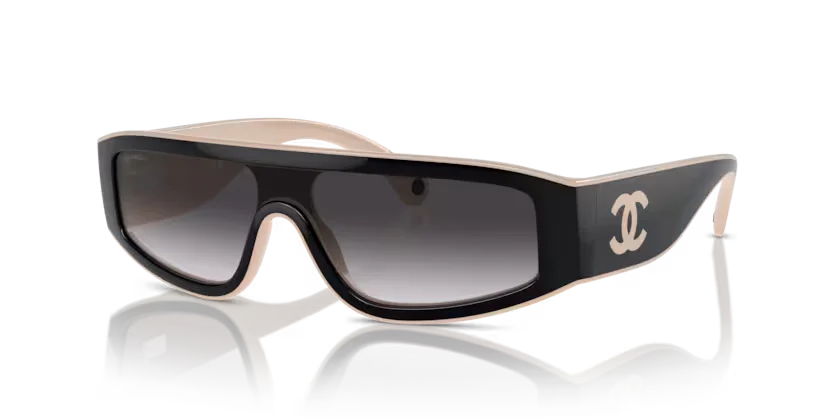 Lunettes de soleil Chanel CH6057 - C534S6 - Noir et Beige S