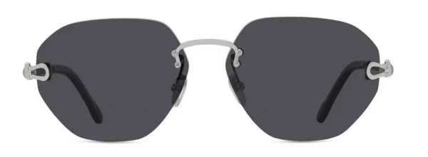 Lunettes de soleil Fred Force10 FG40078U 16D - Métal argenté brillant avec des verres polarisés gris