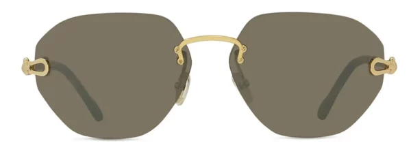 Lunettes de soleil Fred Force10 FG40078U 30G - Métal brillant jaune avec des verres miroir argentés