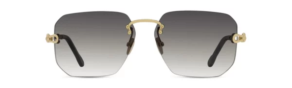 Lunettes de soleil Fred Force10 FG40067U 30B - Métal brillant jaune avec des verres dégradés gris