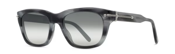 Lunettes de soleil Fred Force10 FG40077I 20P - Acétate gris brillant avec des verres miroir argentés