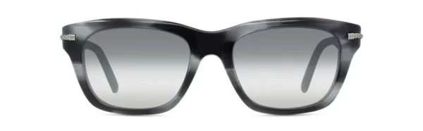 Lunettes de soleil Fred Force10 FG40077I 20P - Acétate gris brillant avec des verres miroir argentés – Image 2