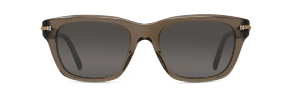 Lunettes de soleil Fred Force10 FG40077I 48G - Acétate marron brillant avec des verres miroir argentés – Image 2