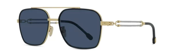 Lunettes de soleil Fred Force10 FG40080U 30V - Métal jaune brillant avec des verres polarisés bleus