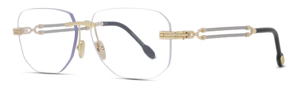 Lunettes de vue Fred FG500066U 001 - Metal Noir Brillant, Verres Démo Organique