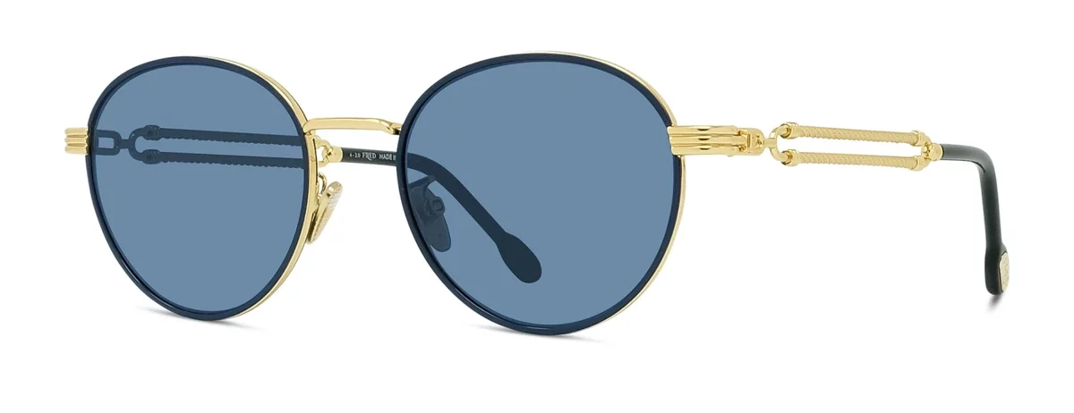 Lunettes de soleil Fred Force10 FG40028U 90V - Métal Bleu foncé Brillant, Verres Bleu Organique