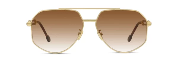Lunettes de soleil Fred Force10 FG40030U 30F - Metal Or Brillant, Verres Marron Organique