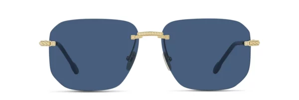 Lunettes de soleil Fred FG40055U 30V - Métal CL Or Brillant, Verres Bleu Organique