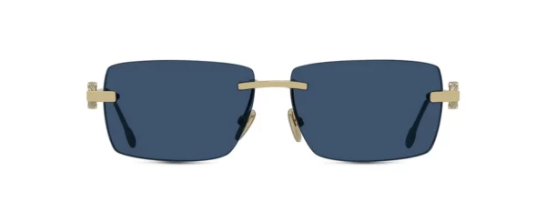 Lunettes de soleil Fred Force10 FG40065U 30V - Métal brillant jaune avec des verres classiques bleus