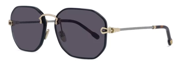 Lunettes de soleil Fred Force10 FG40072U 30A - Métal brillant noir avec des verres classiques gris