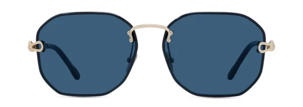Lunettes de soleil Fred Force10 FG40072U 30V - Métal noir brillant avec des verres classiques bleus