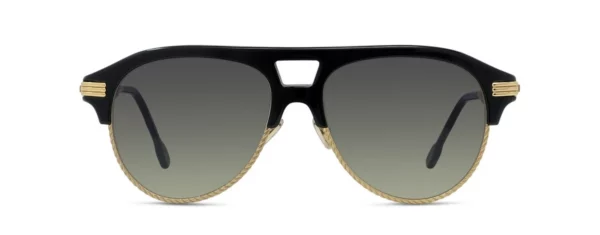 Lunettes de soleil Fred force10 FG40075U 01B - Acétate brillant noir avec des verres dégradés gris