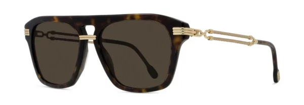 Lunettes de soleil Fred force10 FG40076I 52G - Acétate brillant écaille avec des verres miroir argentés