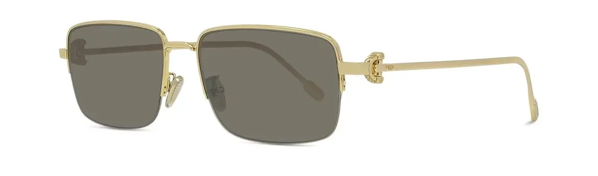 Lunettes de soleil Fred FG40082U 30G - Métal brillant jaune avec des verres miroir argentés