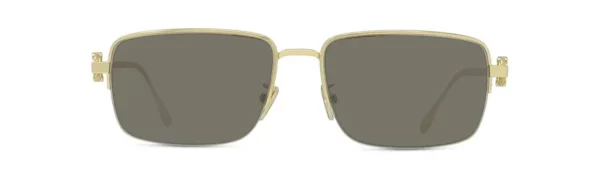 Lunettes de soleil Fred FG40082U 30G - Métal brillant jaune avec des verres miroir argentés