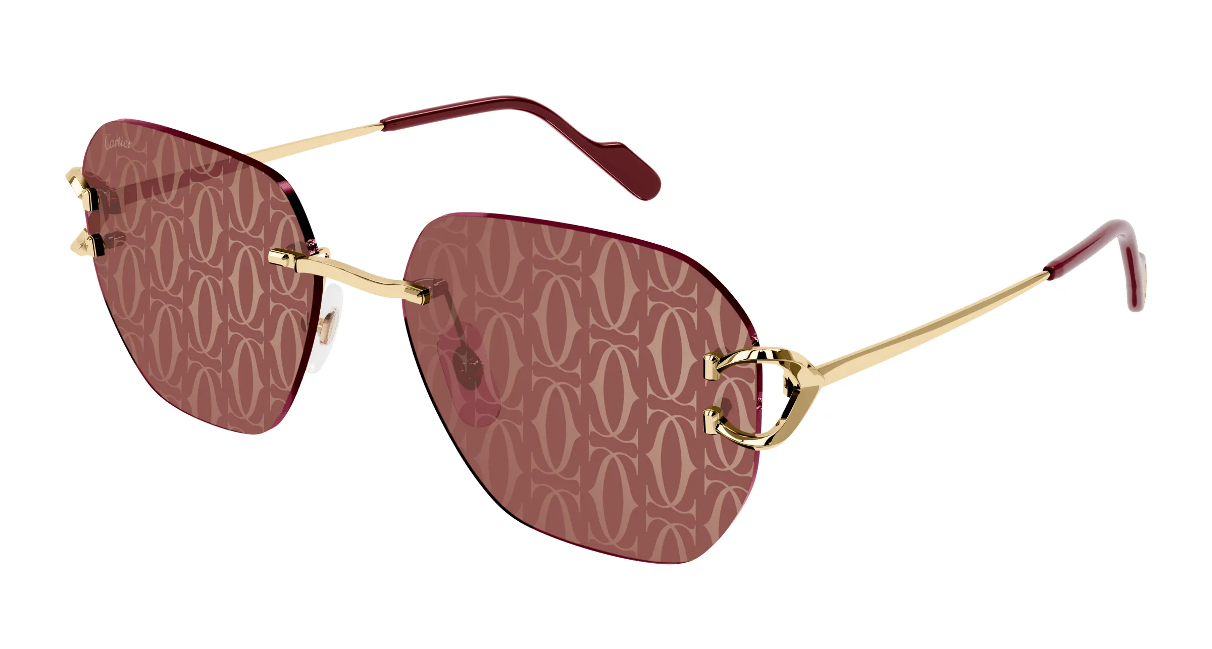 Lunettes de soleil Cartier branche corne CT0394S-003