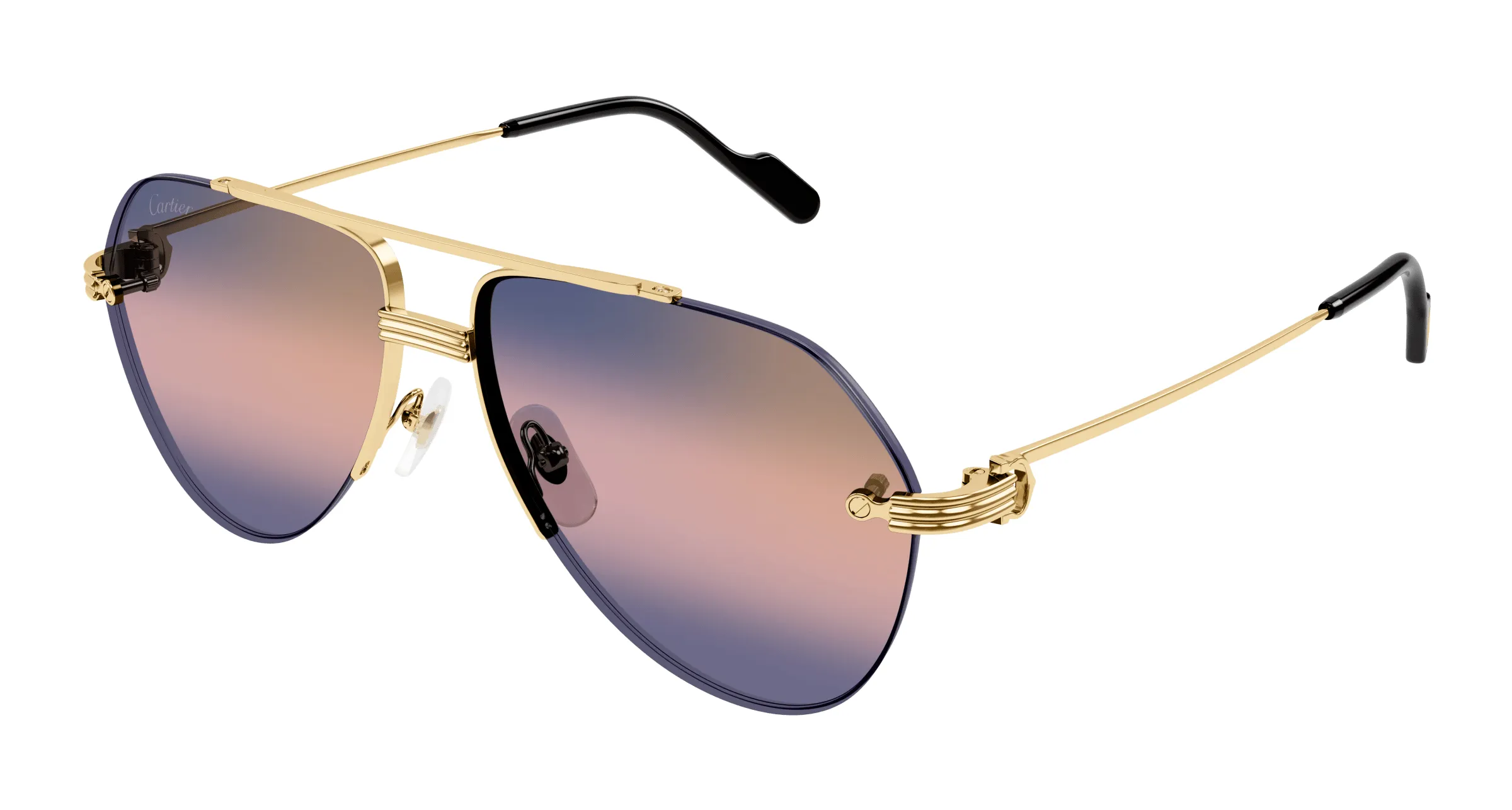 Lunettes de soleil Cartier branche corne CT0427S-004